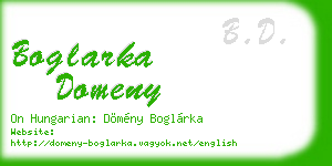 boglarka domeny business card